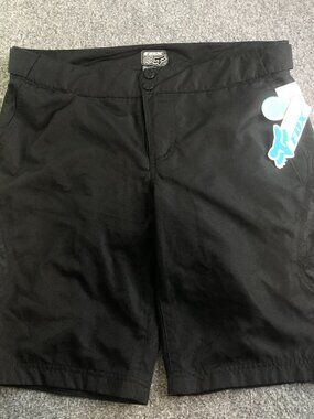 Fox Racing Sierra Shorts Womens Large Black Padded Mountain Bike Biking Cycling